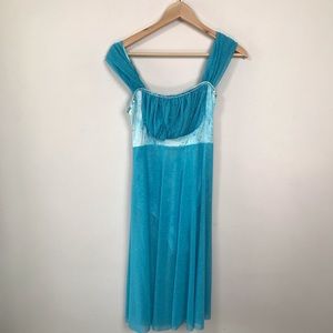 Blue Sparkly Ballet Leotard Dress